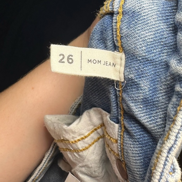 PacSun High Waisted Mom Jeans | Patchwork Light & Dark Wash Jeans Size 26 - Picture 7 of 10